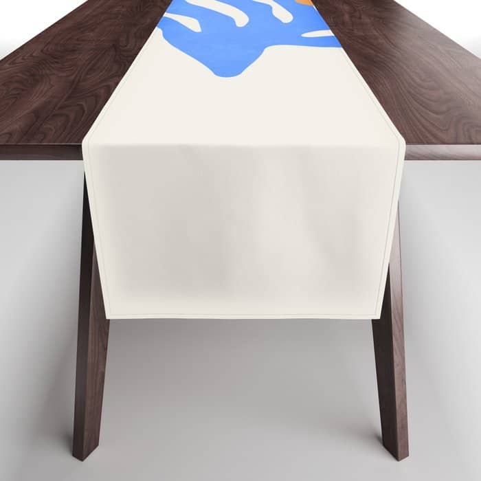 Jazz Blue Leaf: Matisse Series 02 | Mid-Century Edition Table Runner