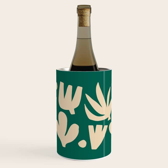 Bottle Green Collage: Paper Cutouts Matisse Edition Wine Chiller
