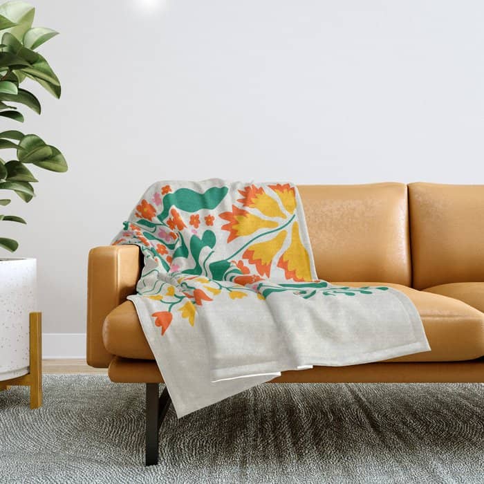 Flower Market 05: Los Angeles Throw Blanket