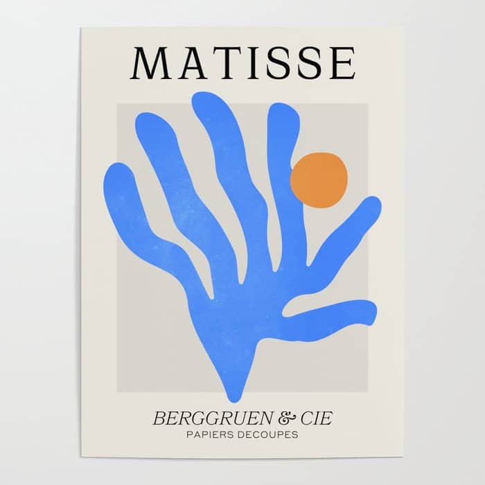 Jazz Blue Leaf: Matisse Series 02 | Mid-Century Edition Poster
