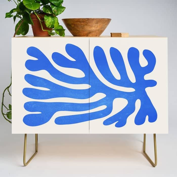 Marseille Blue: Matisse Color Paper Cutouts 03 Credenza
