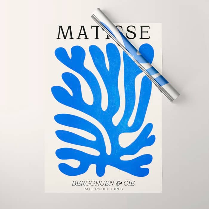 Marseille Blue: Matisse Color Paper Cutouts 03 Wrapping Paper