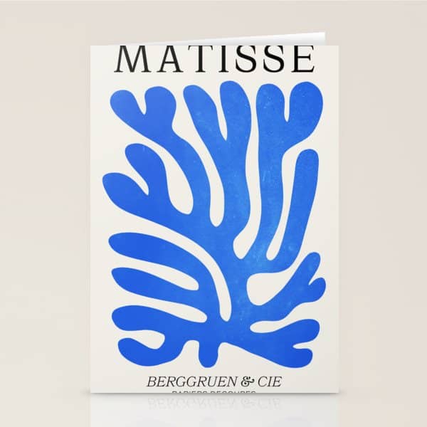 Marseille Blue: Matisse Color Paper Cutouts 03 Stationery Card