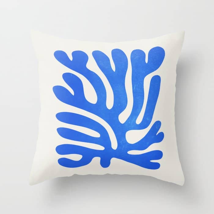 Marseille Blue: Matisse Color Paper Cutouts 03 Throw Pillow