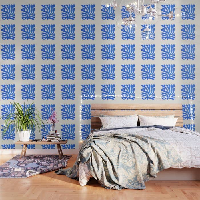 Marseille Blue: Matisse Color Paper Cutouts 03 Wallpaper