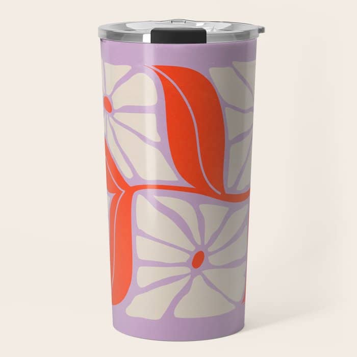 Plum & Flamingo: Les Fleurs | Flower Market Color Series 06 Travel Mug