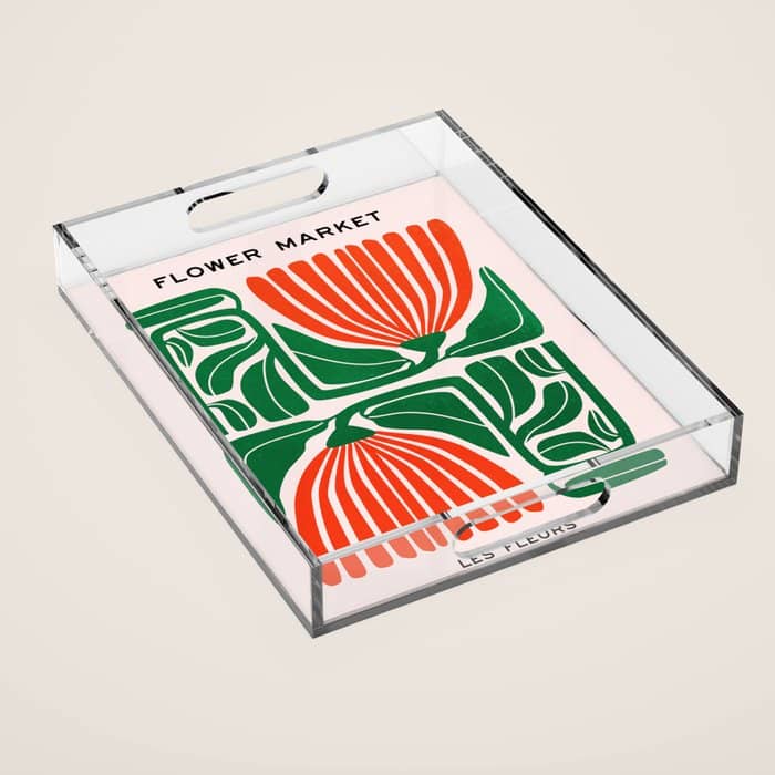 Pippin & Ferns: Les Fleurs | Flower Market 01 Acrylic Tray