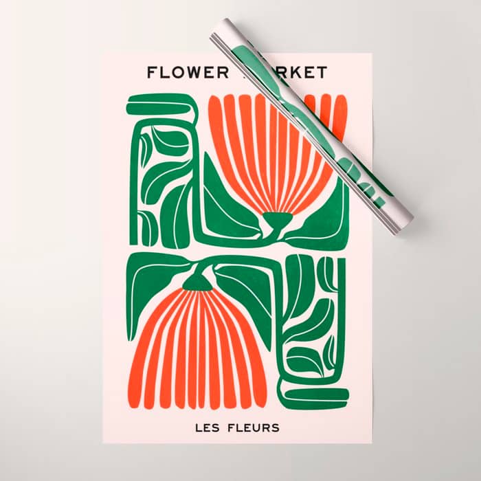 Pippin & Ferns: Les Fleurs | Flower Market 01 Wrapping Paper