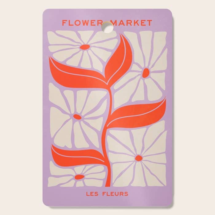 Plum & Flamingo: Les Fleurs | Flower Market Color Series 06 Cutting Board