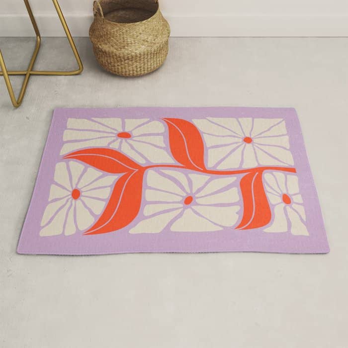 Plum & Flamingo: Les Fleurs | Flower Market Color Series 06 Rug