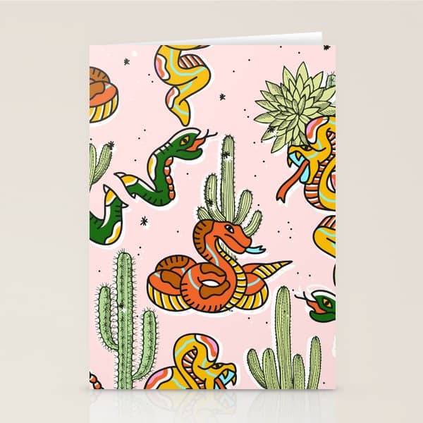 Join Or Die #Illustration #Wildlife #Pattern Stationery Card