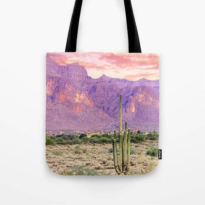Cactus Sunset #Digitalart #Nature Tote Bag