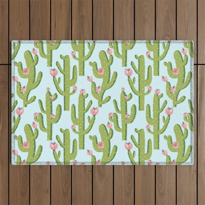 Summer Cactus #Illustration #Cactus Outdoor Rug
