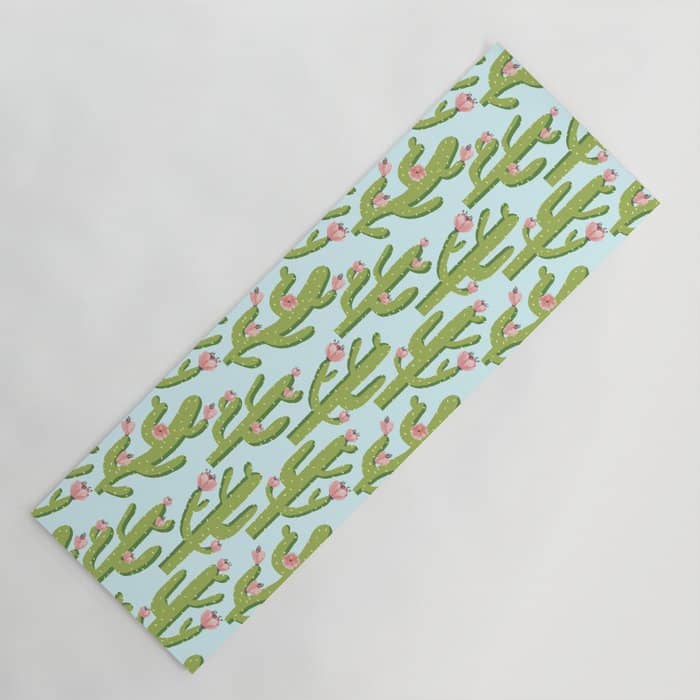 Summer Cactus #Illustration #Cactus Yoga Mat
