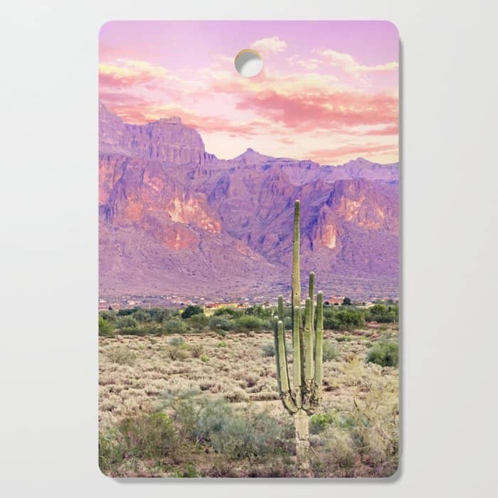 Cactus Sunset #Digitalart #Nature Cutting Board