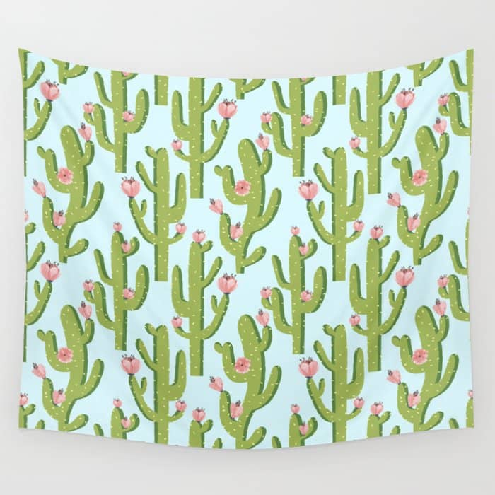 Summer Cactus #Illustration #Cactus Wall Tapestry