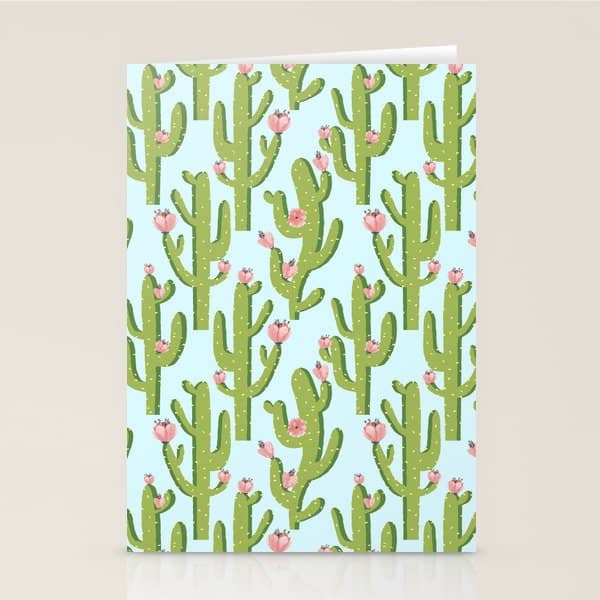 Summer Cactus #Illustration #Cactus Stationery Card