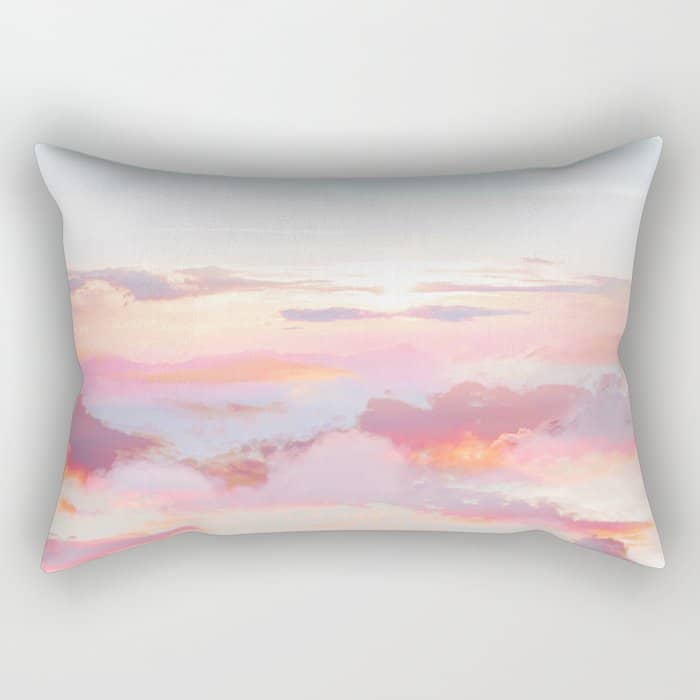 Blush Clouds #Digital #Photography Rectangular Pillow