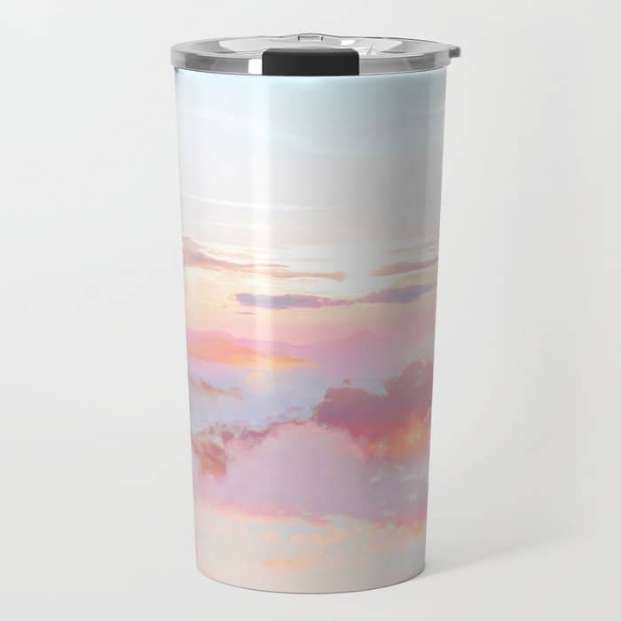 Blush Clouds #Digital #Photography Travel Mug