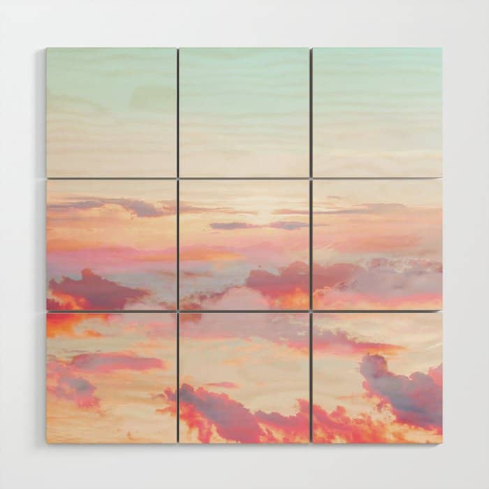 Blush Clouds #Digital #Photography Wood Wall Art