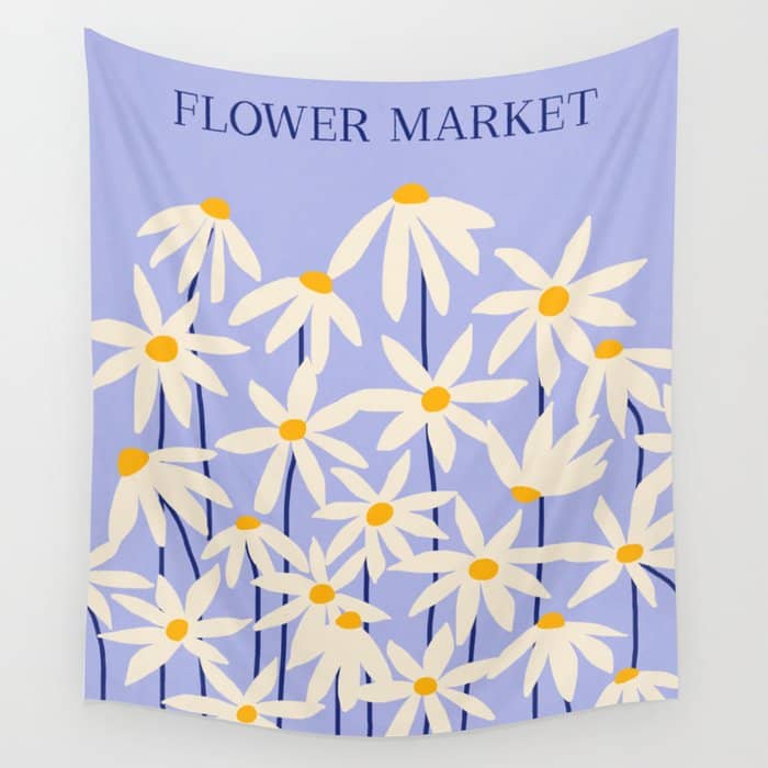 Flower Market - English Daisy Wall Tapestry