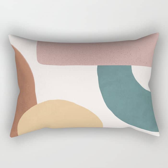 Abstract Earth 1-2 - Painted Shapes Rectangular Pillow
