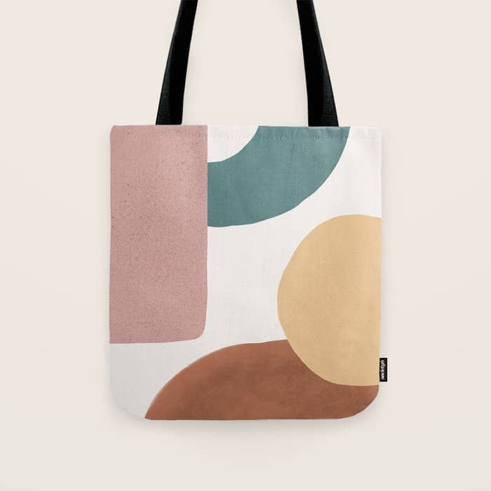 Abstract Earth 1-2 - Painted Shapes Tote Bag