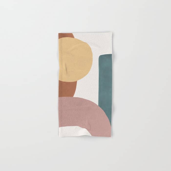 Abstract Earth 1-1 - Painted Shapes Bath Towel