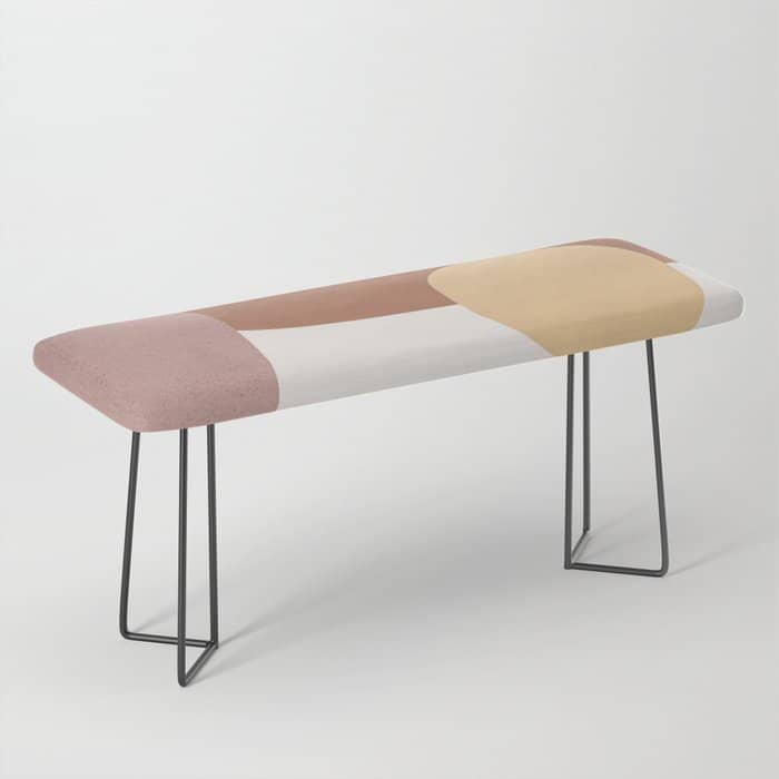 Abstract Earth 1-1 - Painted Shapes Bench