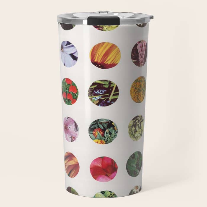 Floral Circles / Paper Pattern Travel Mug