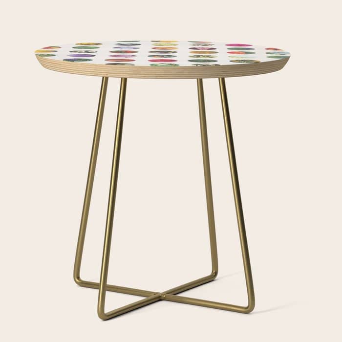 Floral Circles / Paper Pattern Side Table