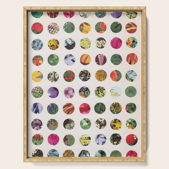Floral Circles / Paper Pattern Serving Tray