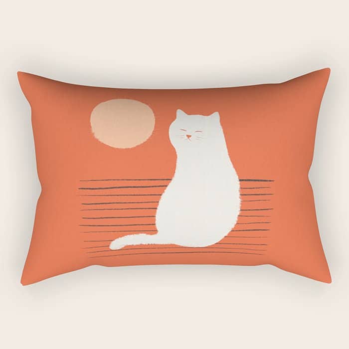 Abstraction Minimal Cat 31 Relax Day Rectangular Pillow
