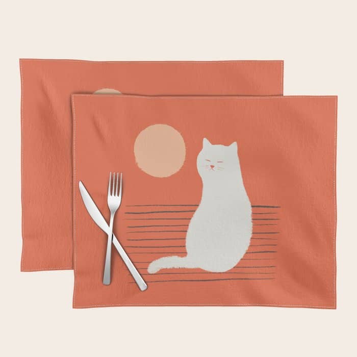 Abstraction Minimal Cat 31 Relax Day Placemat