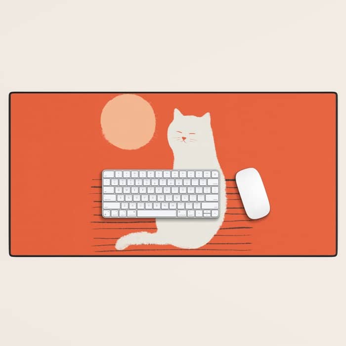 Abstraction Minimal Cat 31 Relax Day Desk Mat