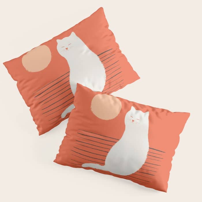 Abstraction Minimal Cat 31 Relax Day Pillow Sham