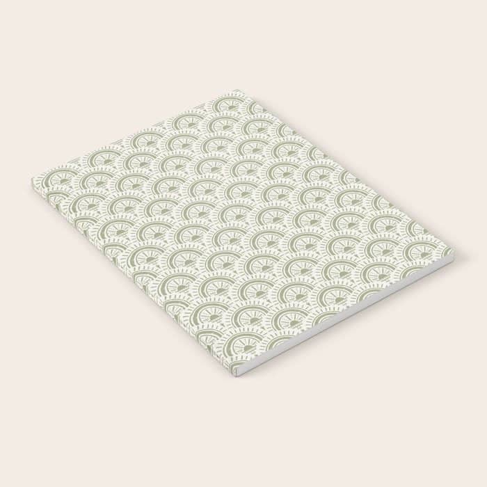 Surfside Deco . Lush Green On Neutral Notebook