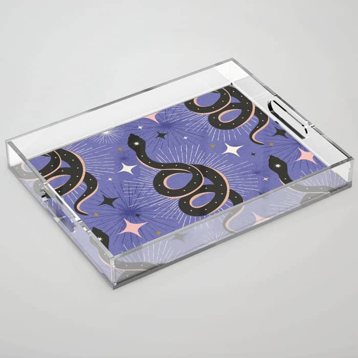 Slither Through The Stars Very Peri Acrylic Tray