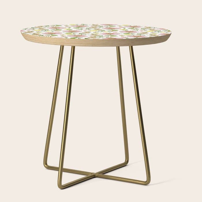Summer Floral - Pink & Yellow Side Table
