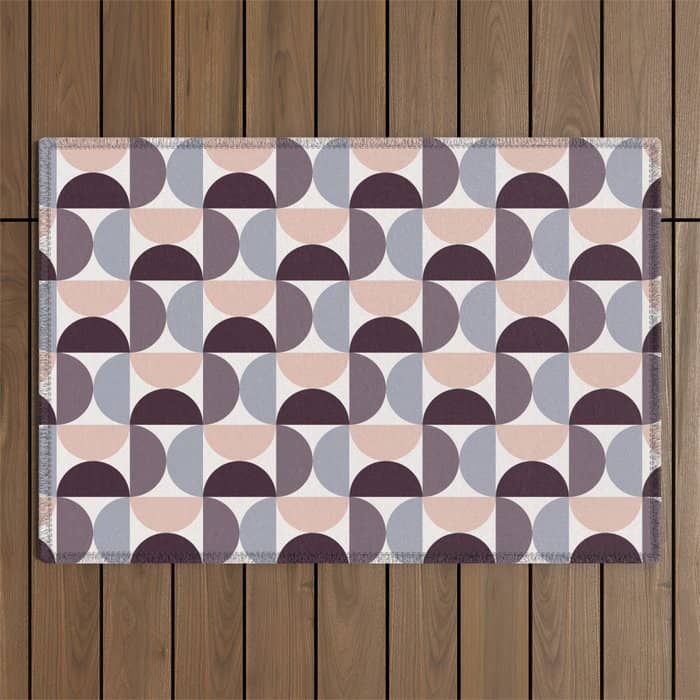 Bauhaus Mid Century Modern Geometric Pattern Xiv Outdoor Rug