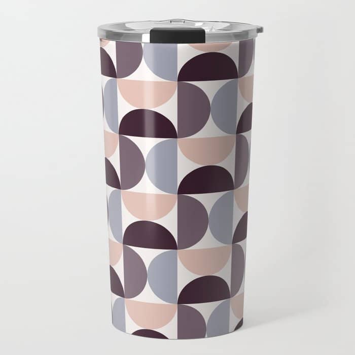 Bauhaus Mid Century Modern Geometric Pattern Xiv Travel Mug