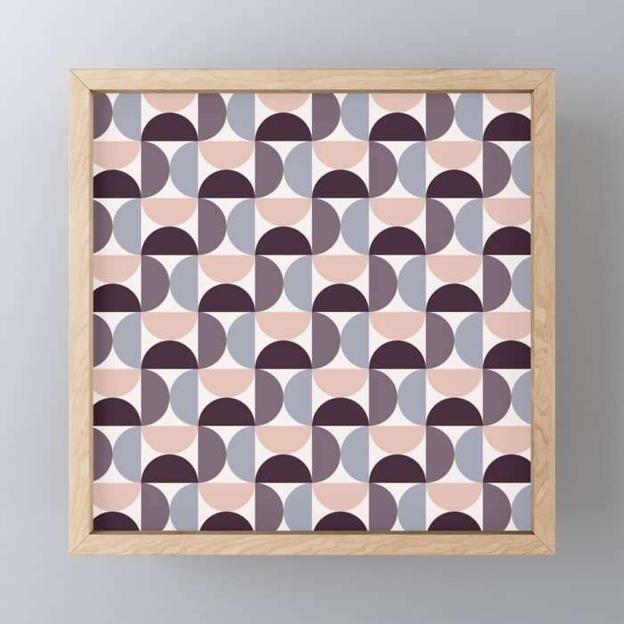 Bauhaus Mid Century Modern Geometric Pattern Xiv Mini Art Print