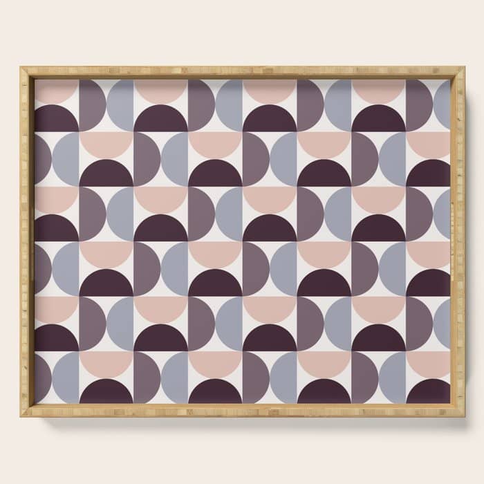 Bauhaus Mid Century Modern Geometric Pattern Xiv Serving Tray