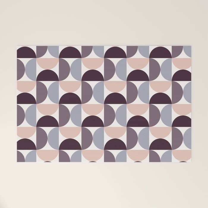 Bauhaus Mid Century Modern Geometric Pattern Xiv Welcome Mat
