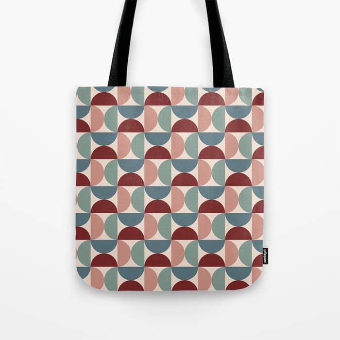 Bauhaus Mid Century Modern Geometric Pattern Xv Tote Bag