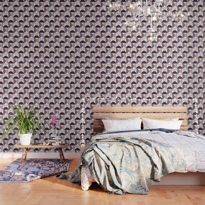 Bauhaus Mid Century Modern Geometric Pattern Xiv Wallpaper