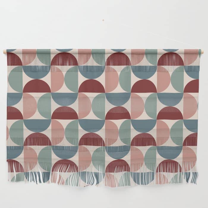 Bauhaus Mid Century Modern Geometric Pattern Xv Wall Hanging