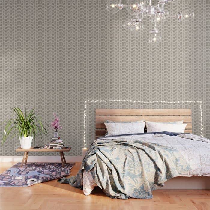 Noble Branches - Pewter And Olive Wallpaper