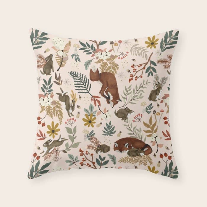 Animals Winter Wild Nature 63 Throw Pillow