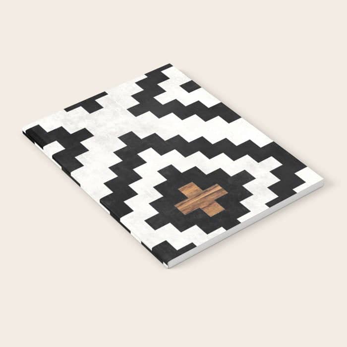 Urban Tribal Pattern No.16 - Aztec - Concrete And Wood Notebook